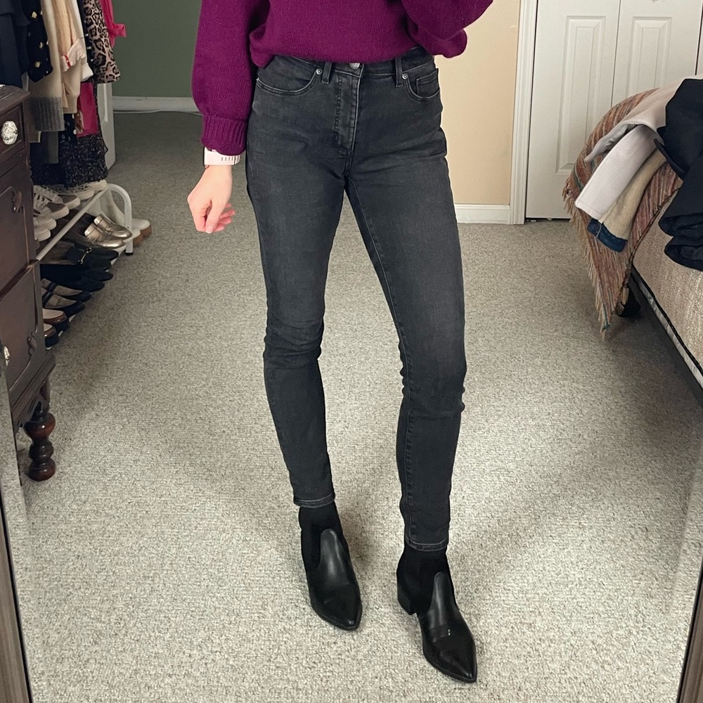 LOFT Cropped Skinny Jean Black Size 0
